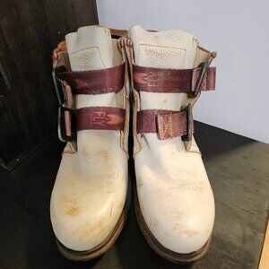 FLY LONDON  “Kiff” Distressed Dystopian Motorcycle Boots Size 38 (EU), 7.5-8 (US